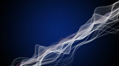 Parçacık dalga nesnesi ile fantastik video animasyonu yavaş çekim ve metin için boşluk, 4096x2304 döngü 4K