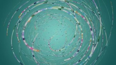 Yavaş çekimde çizgili dalga nesnesi ile fantastik video animasyonu, 4096x2304 döngü 4K