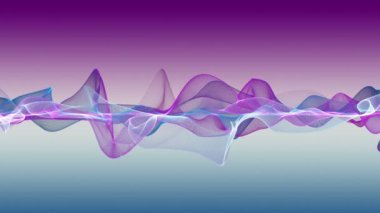 Parçacık dalgası nesnesinin ağır çekimde fantastik video animasyonu, 4096x2304 döngü 4K