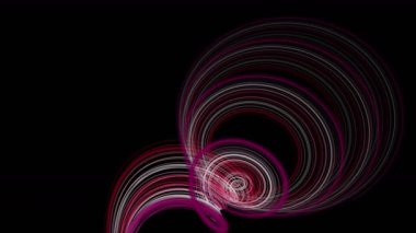 Yavaş çekimde çizgili dalga nesnesi ile gelecek video animasyonu, 4096x2304 döngü 4K
