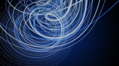 Yavaş çekimde çizgili dalga nesnesi ile gelecek video animasyonu, 4096x2304 döngü 4K