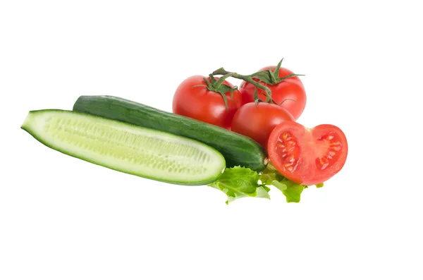 Domates ve salatalık.