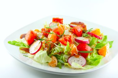 taze salata susam zencefil sos ile