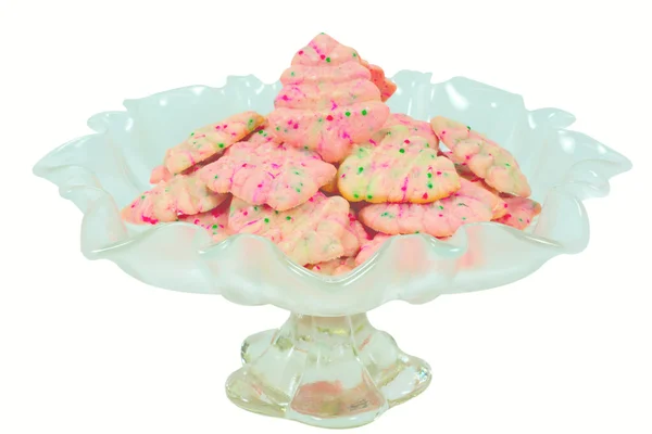 Christmas Tree Spritz Cookies — Stock Photo, Image