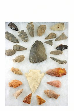 Indian Arrowheads From Western New York clipart