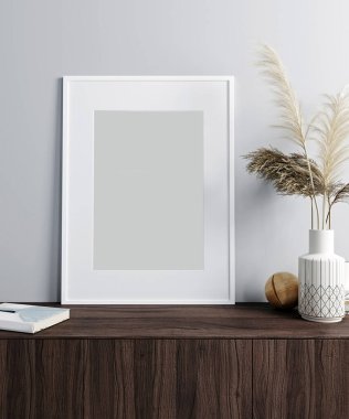 Modern iç plan, İskandinav tarzı, 3D biçimlendirmeli poster çerçevesi