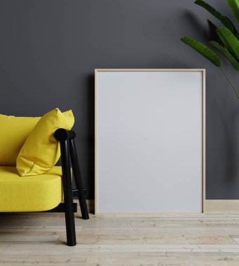 Çerçeveyi düzenle, iç plan duvarı, Bohem oturma odası, İskandinav tarzı, 3D görüntüleme