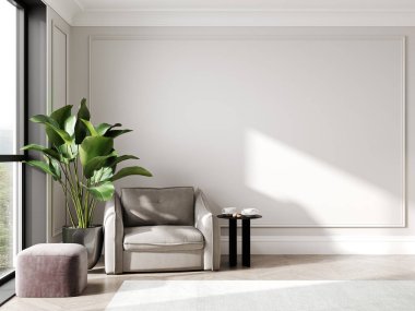 Modern ev iç mimarisi, duvar modellemesi, 3B oluşturma