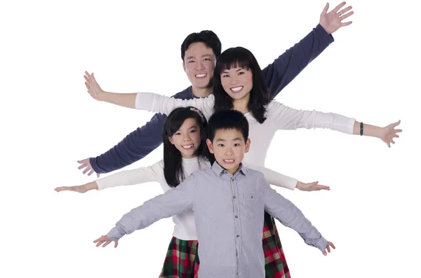 Famiglia felice sorridente — Foto Stock