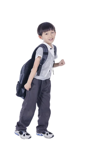 Happy smart boy ready for school — Stock Photo, Image