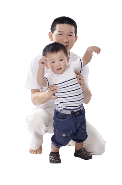 Padre e hijo jugando — Foto de Stock