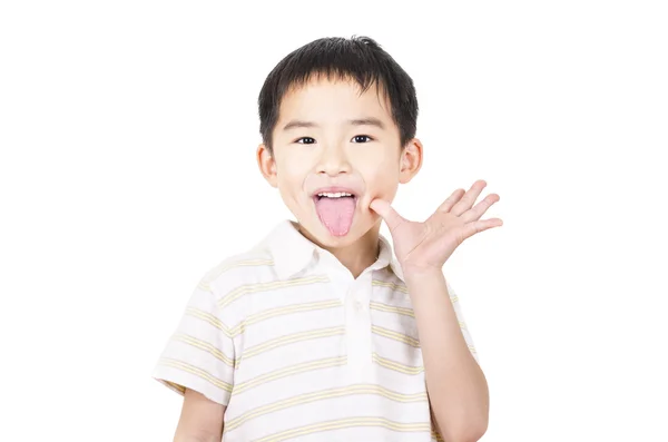 Cute boy grimace — Stock Photo, Image