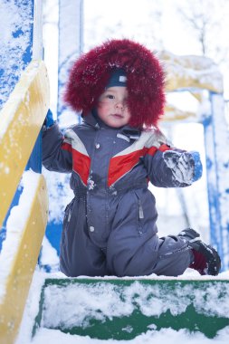 genç güzel oğlum Kışın açık