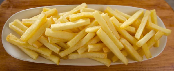 Plate with fries — Stock Photo, Image