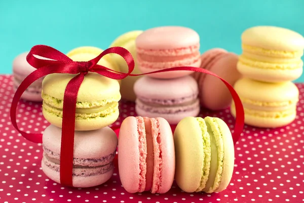 Macaroons de cor — Fotografia de Stock