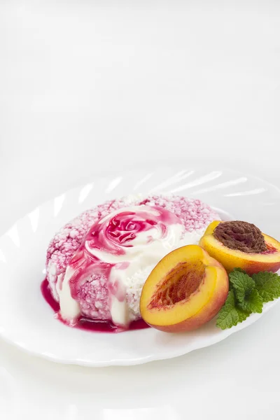 şeftali ve reçel de lor