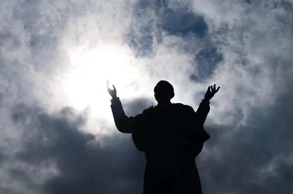 Pope John Paul II statue Madrid — Stock Photo, Image