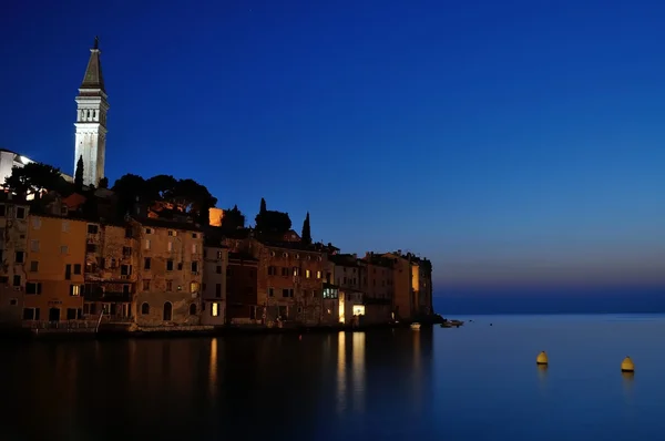 Old town of Rovinj in summer at the evening — Stock Photo, Image