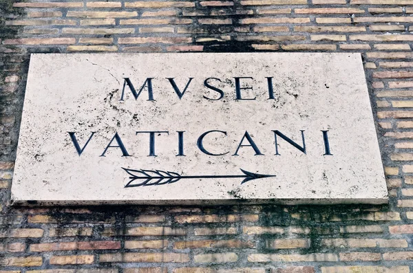 Sinalização do Museu do Vaticano — Fotografia de Stock