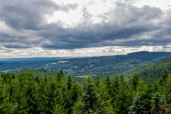 Pozdní Letní Procházka Durynským Lesem Kleinschmalkaldenu — Stock fotografie