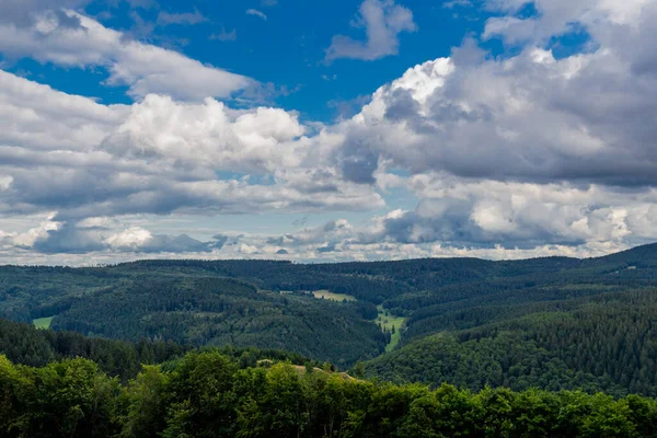 Yaz sonu yürüyüşü. Kleinschmalkalden yakınlarındaki Thuringian Ormanı 'nda.
