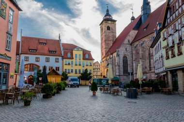 Schmalkalden, Thüringen 'in yarım yamalak kasabasının güzel atmosferinde dolaşın.