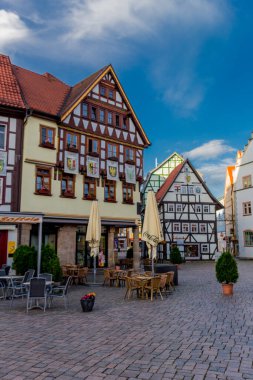 Schmalkalden, Thüringen 'in yarım yamalak kasabasının güzel atmosferinde dolaşın.