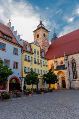 Schmalkalden, Thüringen 'in yarım yamalak kasabasının güzel atmosferinde dolaşın.