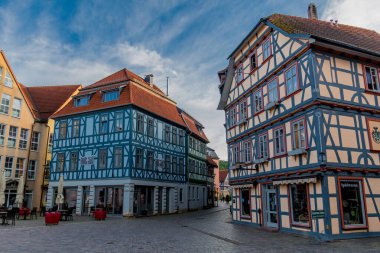 Schmalkalden, Thüringen 'in yarım yamalak kasabasının güzel atmosferinde dolaşın.