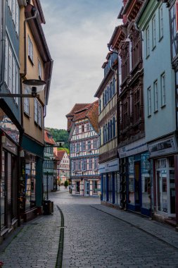 Schmalkalden, Thüringen 'in yarım yamalak kasabasının güzel atmosferinde dolaşın.