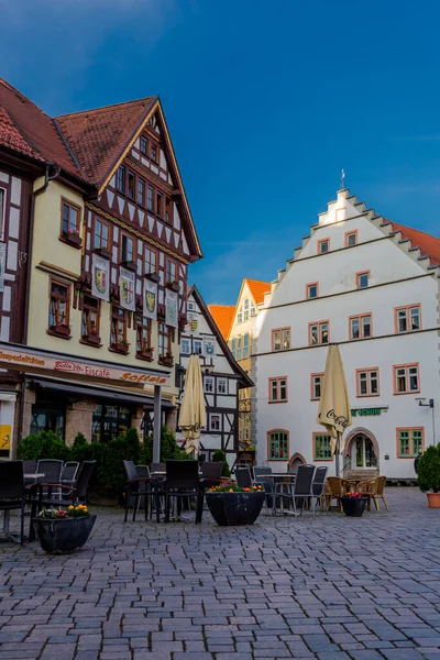 Passeggiate Attraverso Splendida Atmosfera Della Città Graticcio Schmalkalden Turingia — Foto Stock