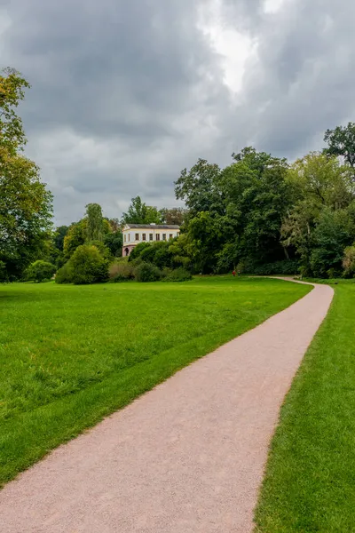 Paseo Otoño Por Clásica Ciudad Weimar Hermoso Parque Ilm Turingia — Foto de Stock
