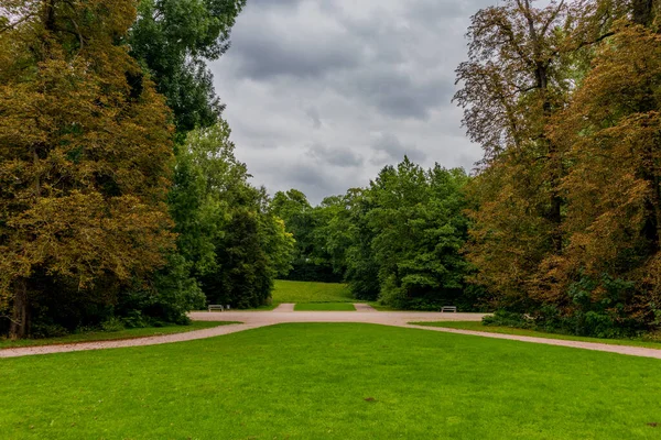 Promenade Automnale Dans Ville Classique Weimar Son Magnifique Parc Sur — Photo