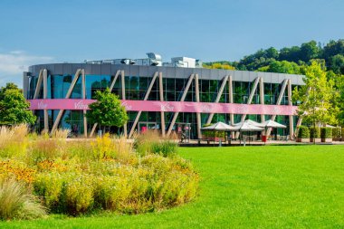 Schmalkalden 'in güzel, yarı keresteli kasabasında bir gün, her yönüyle, Thüringen.