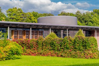 Schmalkalden 'in güzel, yarı keresteli kasabasında bir gün, her yönüyle, Thüringen.
