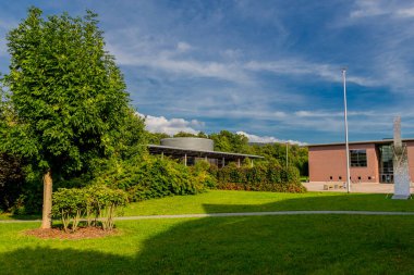 Schmalkalden 'in güzel, yarı keresteli kasabasında bir gün, her yönüyle, Thüringen.
