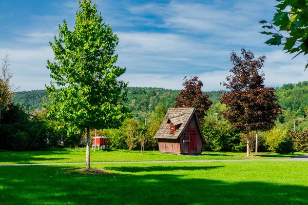 Una Giornata Nella Bella Città Graticcio Schmalkalden Con Tutte Sue — Foto Stock