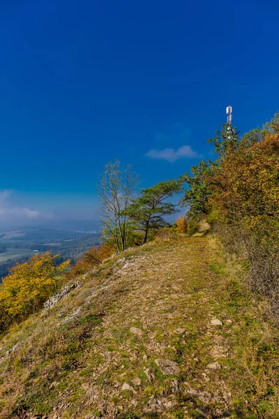 Visite Découverte Automnale Long Des Magnifiques Montagnes Hrsel Près Eisenach — Photo