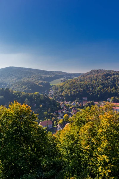 Eisenach yakınlarındaki muhteşem Hrsel Dağları boyunca sonbahar keşif turu - Thüringen