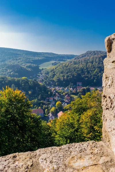 Herbst Entdeckungstour Entlang Des Prachtvollen Hrselgebirges Bei Eisenach Thüringen — Stockfoto