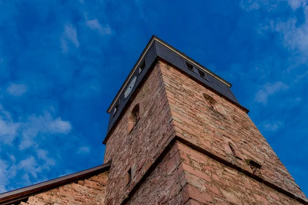 Пізній Літній День Варті Побачити Передмістя Шмалькальдена Невеликою Церквою Тюрингією — стокове фото