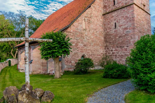 Late Summer Day Worth Seeing Suburb Schmalkalden Small Church Thuringia — Stock Photo, Image