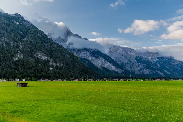 Godetevi Ultime Ore Della Serata Nella Splendida Leutasch Valley Austria — Foto Stock