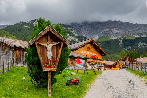 Tirol Deki Güzel Leutasch Vadisi Nde Tatil Hissediyor — Stok fotoğraf