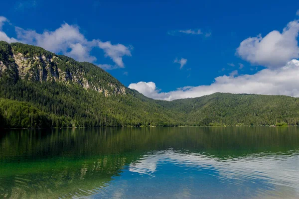 Visita Descubrimiento Verano Hermoso Eibsee Los Alpes Bávaros Alemania — Foto de Stock