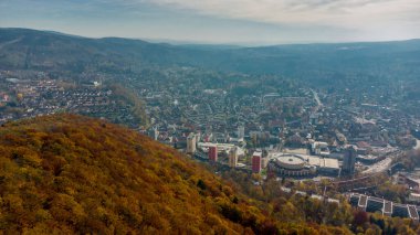 Suhl-Thuringia yakınlarındaki Domberg 'de güzel bir sonbahar keşfi turu.