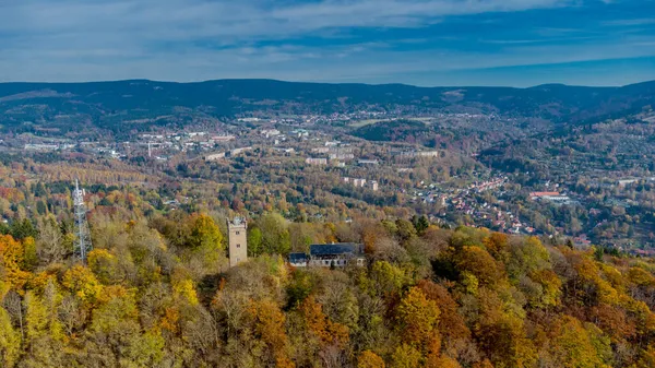 Bellissimo Tour Autunnale Alla Scoperta Del Domberg Vicino Suhl Turingia — Foto Stock