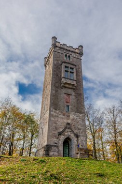 Suhl-Thuringia yakınlarındaki Domberg 'de güzel bir sonbahar keşfi turu.