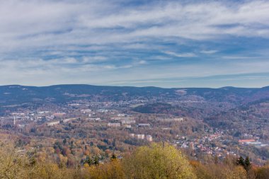 Suhl-Thuringia yakınlarındaki Domberg 'de güzel bir sonbahar keşfi turu.