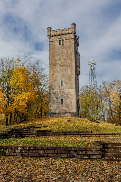 Piękna Jesienna Wycieczka Odkrywcza Dombergu Koło Suhl Turyngia — Zdjęcie stockowe